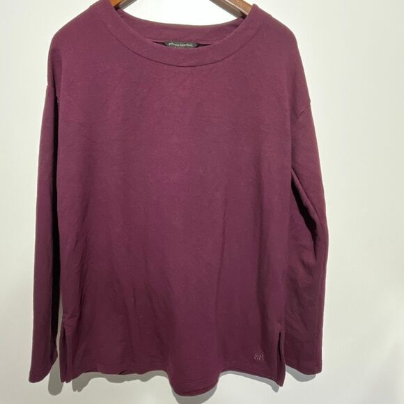 Banana Republic Women's Purple Crew Neck Long Sleeve Pullover Sweatshirt Small - Picture 1 of 8